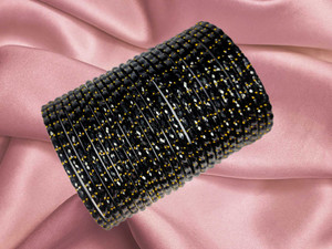 Glasswork Glass Zircon Bangle Set