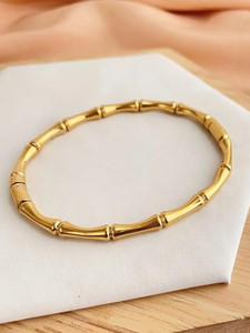 MEENAZ Metal, Brass, Copper, Alloy, Stainless Steel Gold-plated Bangle