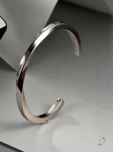 MEENAZ Metal, Alloy, Steel, Stainless Steel Platinum, Silver Bracelet Set