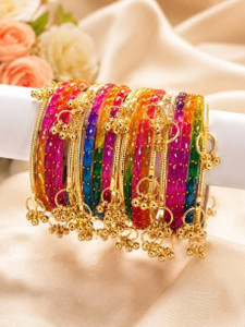Kashmiri Ghughru Glass Bangle Set Pack of 20 - Image 2