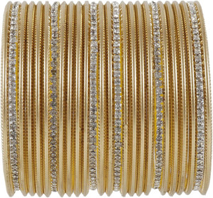 Zulka Get Your Traditions Metal Zircon Bangle Set