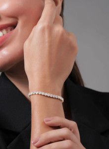 Amar Beauty and Jewls Metal Cubic Zirconia Tennis Bracelet