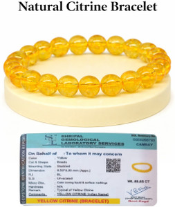 Tanishee- The Real Jewels Citrine + Golden Crystal Bracelet