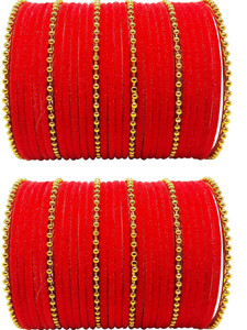 Anahat collection Metal, Fabric Gold-plated Bangle Set