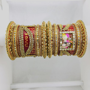 HADIYA Plastic Zircon Gold-plated Chudas