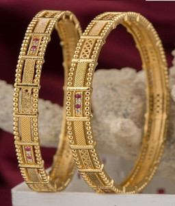 AK Brass, Metal Cubic Zirconia, Diamond Gold-plated Bangle