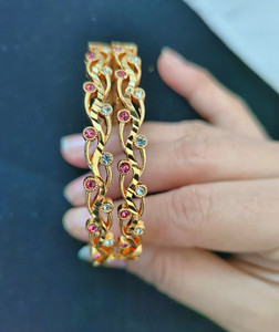 DIMIKI Copper Pearl Gold-plated Bangle