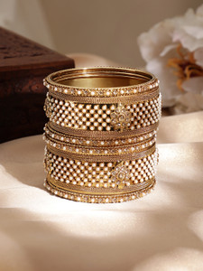 RUBANS Brass Gold-plated Bangle Set