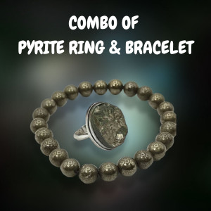 VIBESLE Pyrite, Stone, Crystal, Golden Pyrite Crystal Bracelet