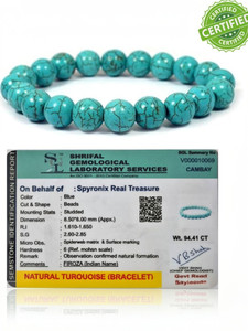 SPYRONIX REAL TREASURE Stone, Turquoise Crystal Bracelet