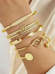Vembley Alloy Gold-plated Bracelet Set