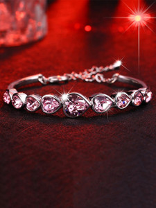 YELLOW CHIMES Copper Crystal Silver Bracelet
