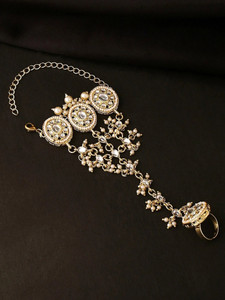 YELLOW CHIMES Brass Gold-plated Ring Bracelet