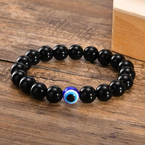 MASHBA Stone, Evil Eye Beads Silver Bracelet