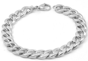 Men Style Stainless Steel Sterling Silver Bracelet