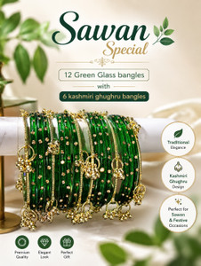 Kashmiri ghughru Glass Bangle Set
