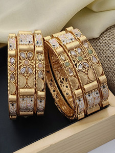 RCIMITATION Brass Gold-plated Bangle Set