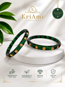 KRIAMI CREATION Resin, Plastic Gold-plated Bangle Set