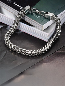 Fashion Frill Stainless Steel Silver Bracelet