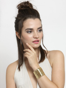 Trendz Hack Alloy Gold-plated Cuff