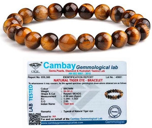 HEALINGGEMS Stone, Crystal, Tiger's Eye Agate Bracelet