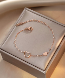 MYKI Stainless Steel Cubic Zirconia Gold-plated Bracelet