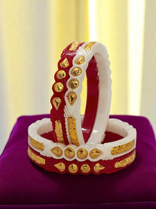 TANVI J Plastic Gold-plated Bangle Set