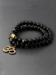 YELLOW CHIMES Stone, Alloy Beads Gold-plated Bracelet