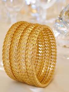 Jewels Kafe Brass Gold-plated Bangle Set