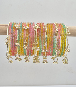 zhcp Glass Zircon Bangle Set