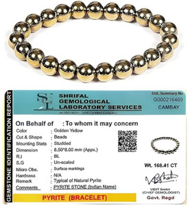 VIBESLE Stone, Golden Pyrite Crystal Bracelet