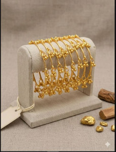 Virajsanchi Alloy Gold-plated Bangle Set Pack of 8 - Image 4