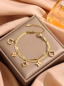Karishma Kreations Stainless Steel Gold-plated Bracelet