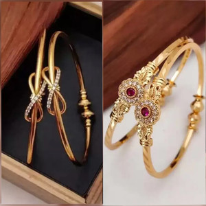 brado jewellery Brass Diamond Gold-plated Bangle
