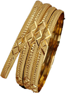 SHIVAY FASHION HUB Alloy Diamond Gold-plated Bangle
