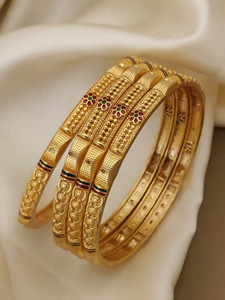 OmKrishiv Brass Gold-plated Bangle