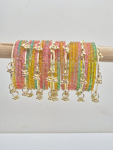 zhcp Glass Zircon Bangle Set