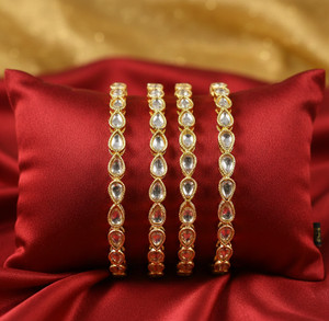 V Rangnath Bangle Store Metal Cubic Zirconia Kada