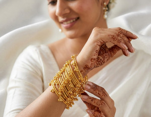 JAIGANESH Metal Beads Bangle
