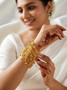 JAIGANESH Metal Beads Bangle