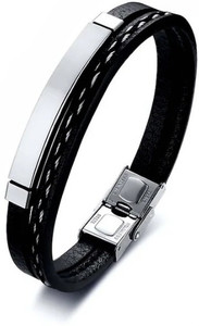 RARE ONE STUDIO Leather Silver Bracelet