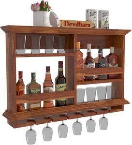 Devdhara wooden wine rack/mini bar/ home bar furniture Solid Wood Bar Cabinet