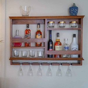 Ognija Solid Wood Bar Cabinet