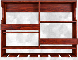GenuineDecor Wall mounted rack Solid Wood Bar Cabinet