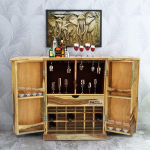 Meera Handicraft A classic bar cabinet design in sheesham wood (solid wood) Solid Wood Bar Cabinet