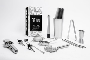 bar box Stainless Steel Bar Set Premium Mixology Tools Kit 14 - Piece Bar Set