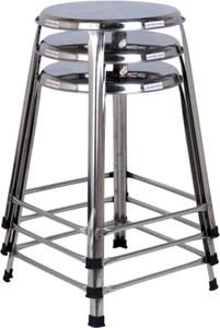 Lifetime Stools Stainless Steel Stool 24 inch Pack of 3 Sitting Stools Living & Bedroom Stool