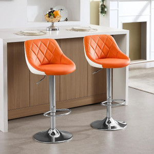 CHAIRTECH ®Pack of 2 Bar Stool & Chair | Upto 3 years of Warranty on the Product Leatherette Bar Chair