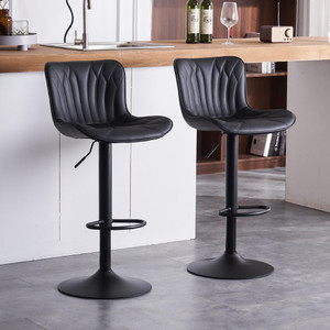 CHAIRTECH Unique Bar Stool Leather Crome Base Leatherette Bar Stool