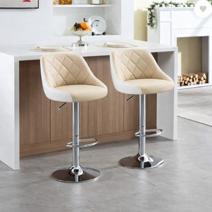 CHAIRTECH Nova Revolving Metal Bar Stool for Kitchen Cafe Store Shop Counter Premium Stool Leatherette Bar Chair